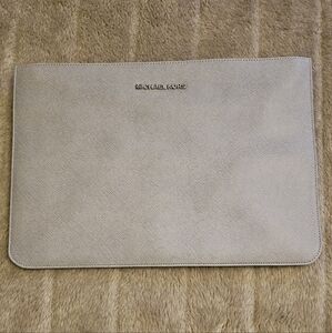 NEW Michael Kors saffiano iPad tablet sleeve case, silver lined